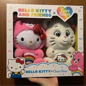 HTF Hello Kitty x Care Bear plush set
